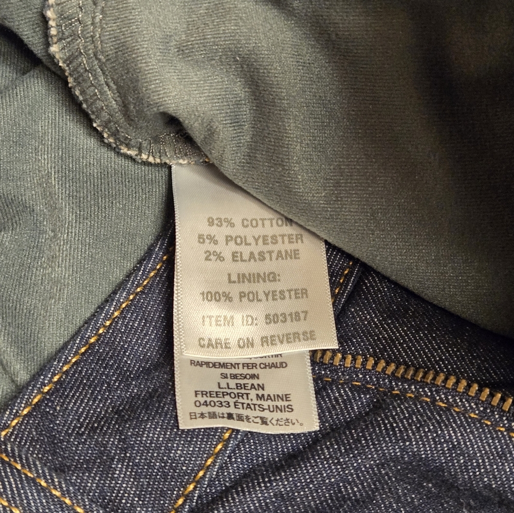 L.L Bean True Shape Fleece Lined Denim Jeans Womens Size 2P - Picture 4 of 9
